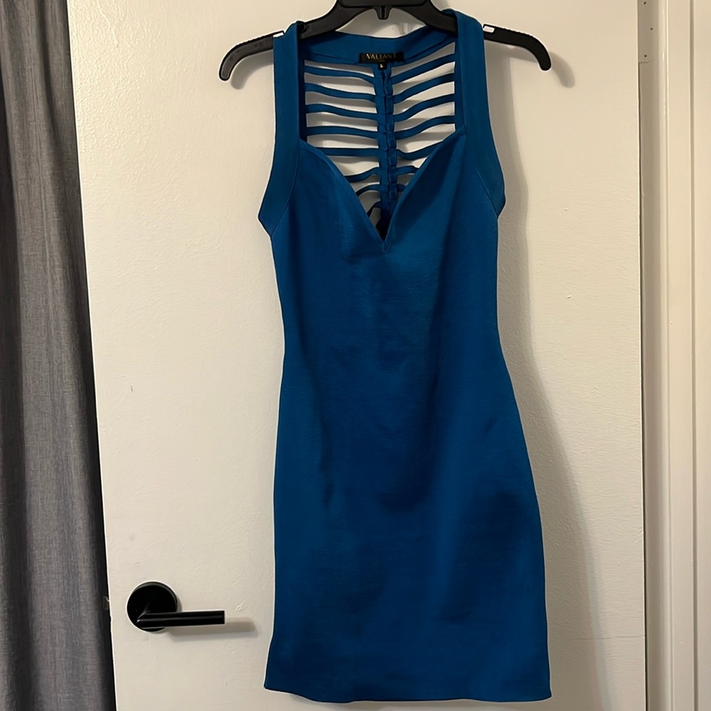 Valiant-Paris dress with cutout back. Bandage material, women’s size medium
